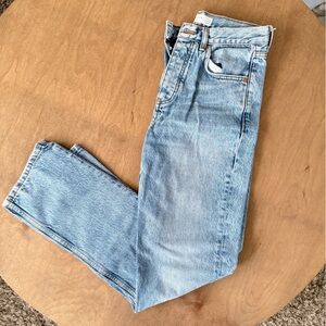 Topshop Light Blue Straight Jeans